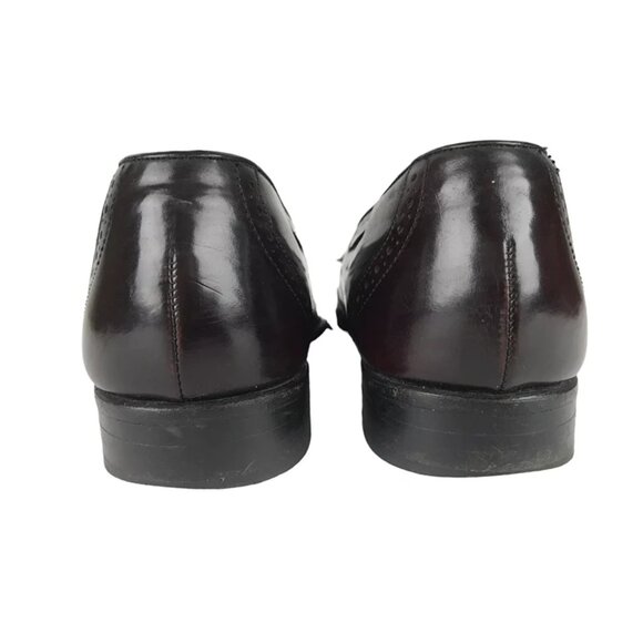 Johnston & Murphy Mens Brown‎ Leather Tassel Wingtip Slip On Loafer US 8.5 M - Picture 5 of 9